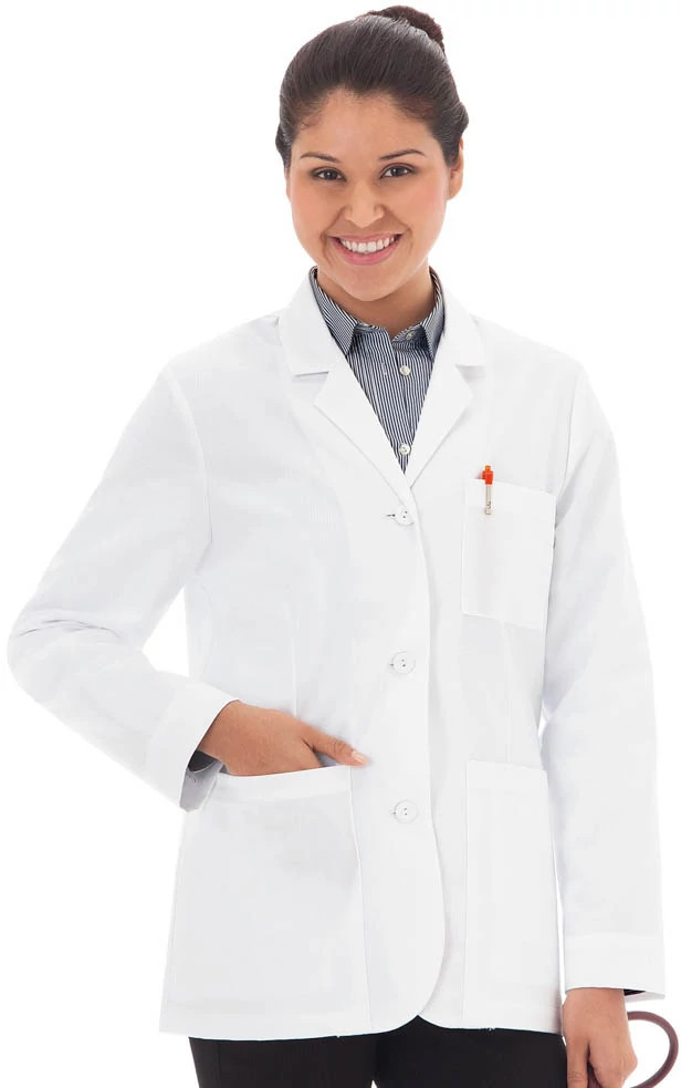 Women's White Swan 738 30 Inch Lab Coat Tall shown in White (White)